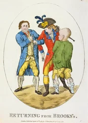 Retornando de Brooks, 1784 (gravura a cores)